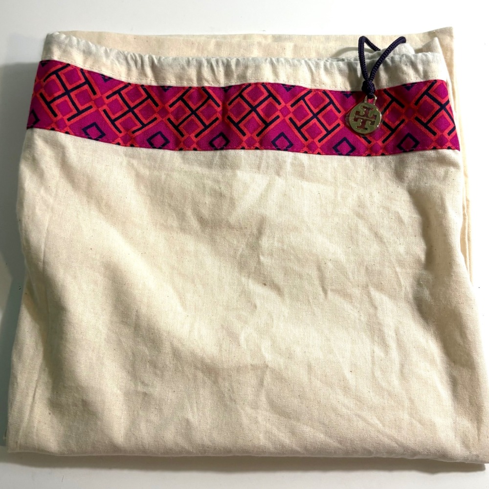 Tory Burch Large Pink Trim Dustbag Handbag Storage
